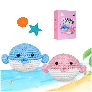 Dowsabel Puffer Fish Crochet Kit For Beginners Supplies Instructions NEW Age 12+
